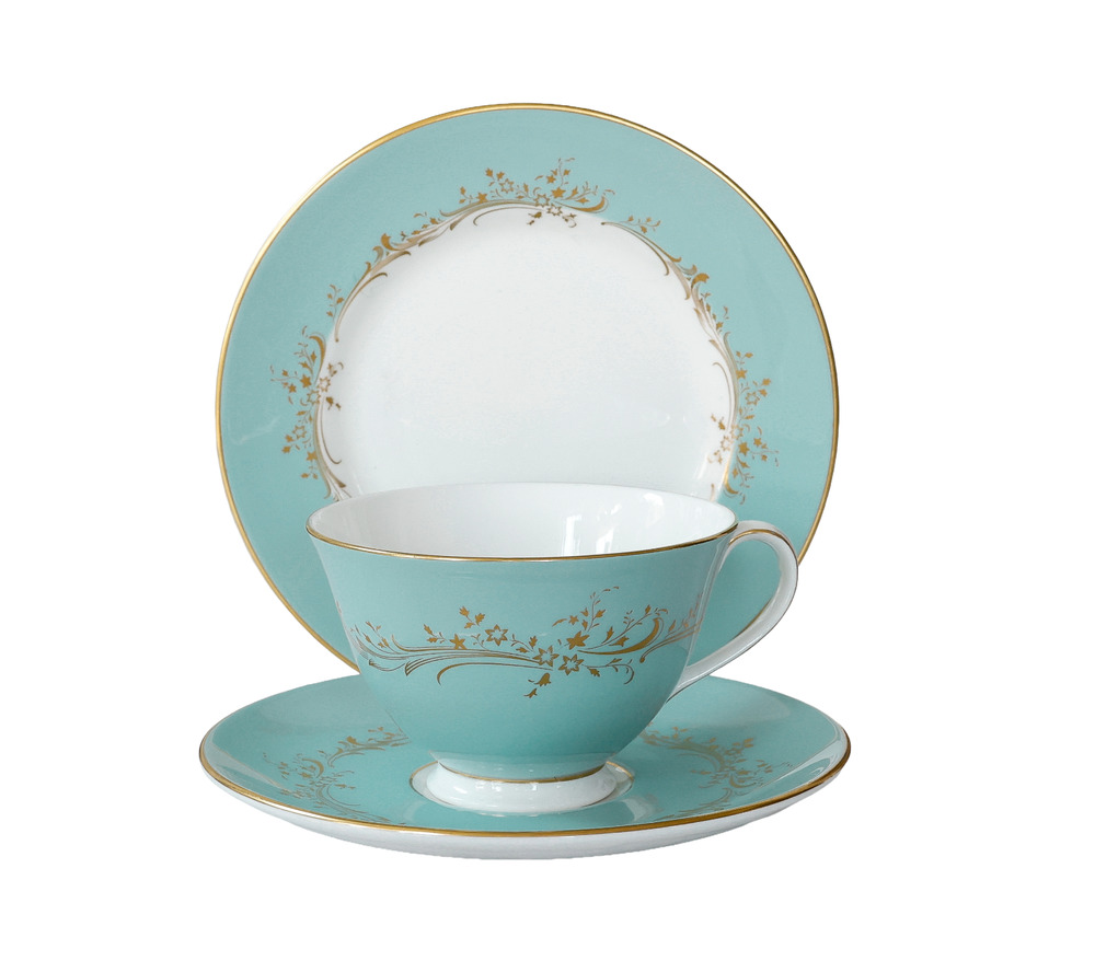 VTG 60s Royal Doulton Teacup Trio Set MCM English Countryside Cottage Tea Party